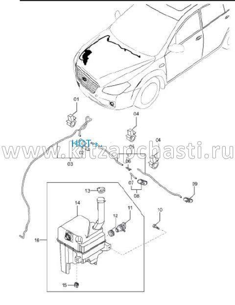 Форсунка омывателя FAW Besturn B50 FA0167510A